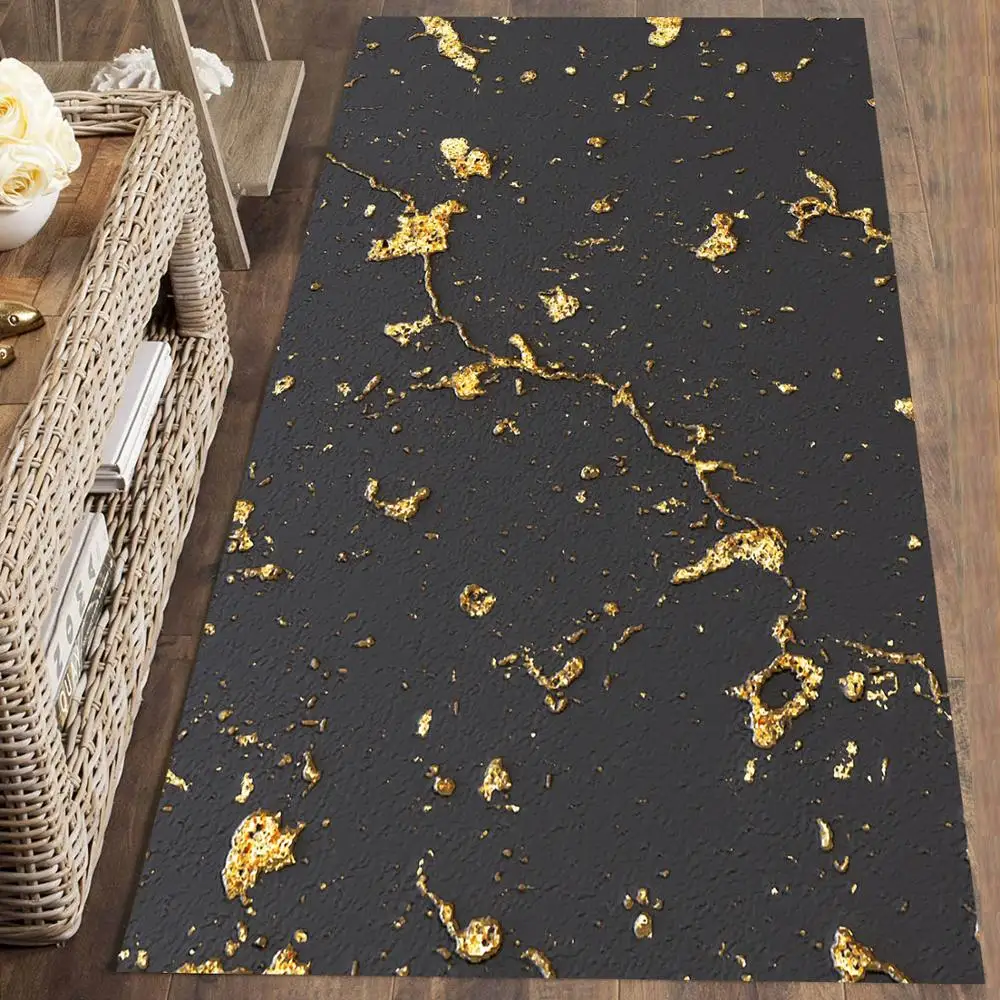 Else черный желтый абстрактный Nordec Scandinav 3d принт нескользящие микрофибры Моющиеся бегуны Коврики для прихожей