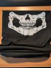 Mascarilla de esqueleto para ciclismo, máscara de calavera medio rostro, bufanda de fantasma multiuso para ciclismo