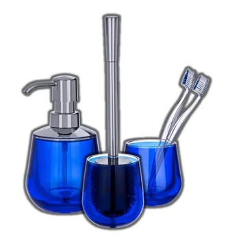 

Bathroom set Monaco in blue color of the brand Wenko made of polystyrene