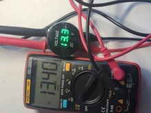 Voltímetro Digital para motocicleta, voltímetro Digital con pantalla LED, resistente al agua, Mini DC5V-48V redondo