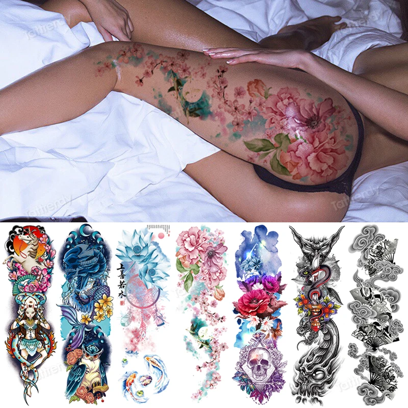 Frauen bein tattoo 250+ Tattoos