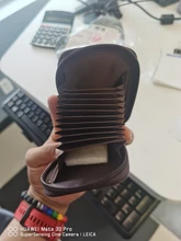 Cartera Vintage de cuero genuino para hombre, Tarjetero con bloqueo RFID, cremallera, funda protectora de bolsillo, 2021