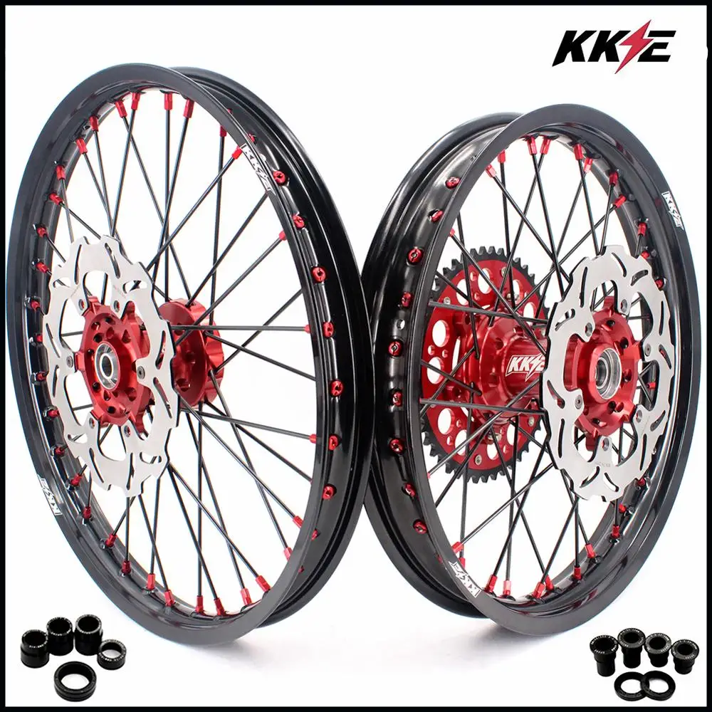 KKE 21/19 MX RM125 RM250 1996 2000 Диски для грязевых велосипедов набор дисков SUZUKI Красные соски