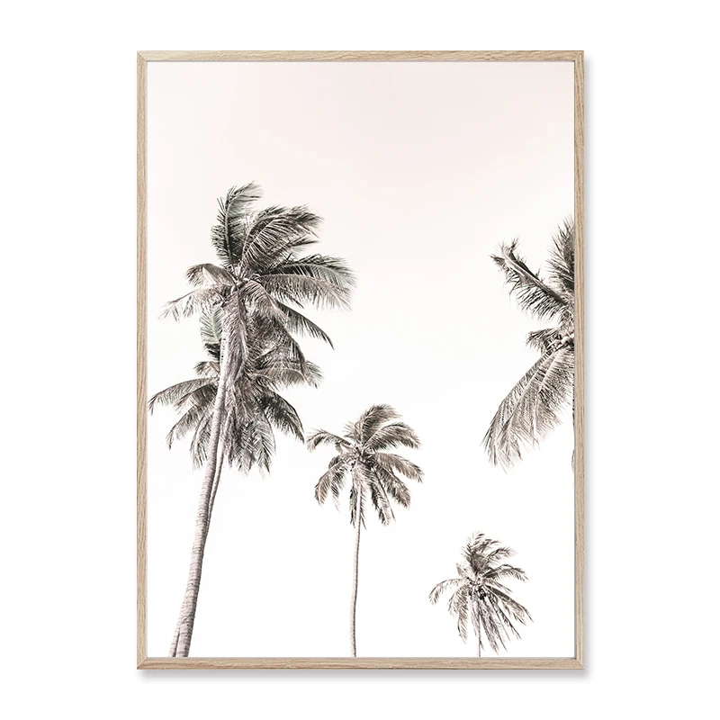 Пальмовое дерево Пейзаж богемный стиль холст живопись настенные художественные картины плакаты и принты для гостиной домашний декор Unframe - Цвет: PICTURE A
