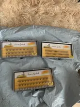 Pestañas postizas individuales 10d, mechones de extensión, 60 grupos/caja