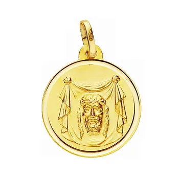 

Medal 18k gold Holy Face 18mm. Smooth bezel [AA2683]