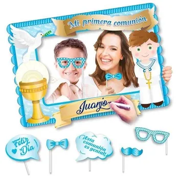 

Customizable blue communion first frame