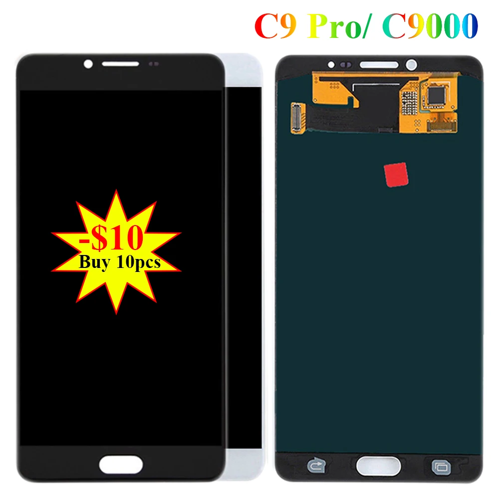 

100% Tested Super Amoled LCD For Samsung C9 Pro C9000 Display Touch Screen Pantalla Module Digitizer Assembly Replacement Parts