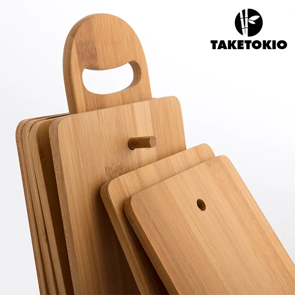 TakeTokio бамбуковый Набор разделочных досок с основанием(7 шт