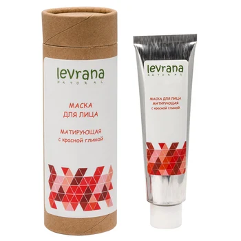 

Mask for face with red clay "matting"