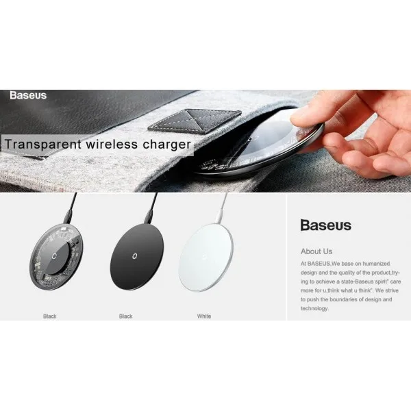 Беспроводное зарядное устройство Baseus Qi Wireless Charger Simple CCALL-JK01(Черный