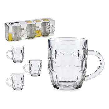 

Beer Mug Crystal 3 (3 Pieces) (7,5 x 9,5 x 11 cm)