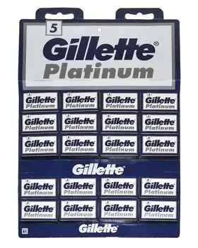 

100 X GILLETTE PLATINUM DOUBLE EDGE BLADE FOR TRADITIONAL RAZOR - EXTRASHAVING BARBER SUPPLIES LEADER