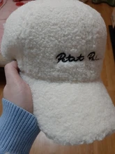 Hats Plush Pragmapism Baseball-Caps Letter Winter Lamb Warm-Cap Fur Korean-Version Female