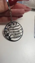 Auxauxme personalizada Birthstone árbol de llaveros de la vida de acero inoxidable miembro de la familia llavero de árbol regalos de cumpleaños para mamá y papá