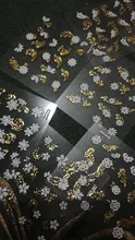 Sticker-Sets Water-Decals Flower Nail-Art Gold White Polish 30pcs for Gem 3D NTL-12