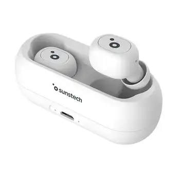 

Sunstech wavepods lite white - bt 5.0 tws bluetooth headset-380mah charging case-hands-free function