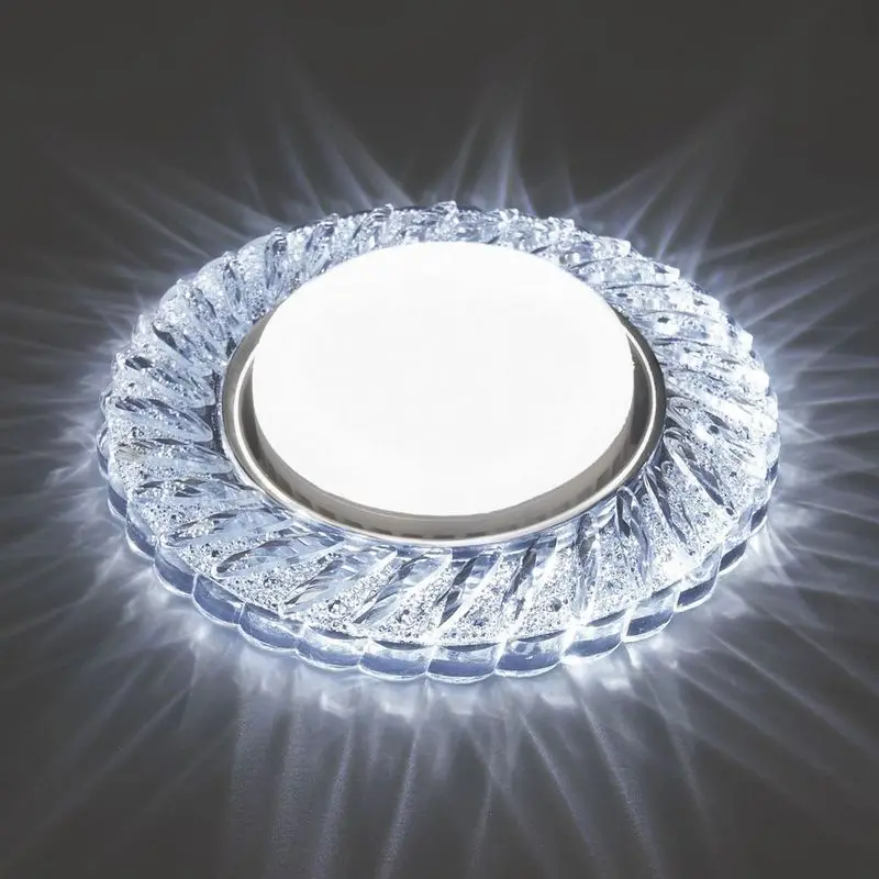Светильник встраиваемый с белой LED подсветкой Feron CD4021 потолочный GX53(БЕЗ ЛАМПЫ) |