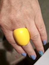 FishSheep Punk geométrico grande de resina anillos para las mujeres de gran colorido redondo acrílico brillo anillo de dedo de moda femenina joyería de fiesta