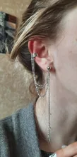 Uds.-Pendientes de Metal para mujer, joyería con personalidad, Clip para las orejas, Pendientes de borlas de hojas, regalo