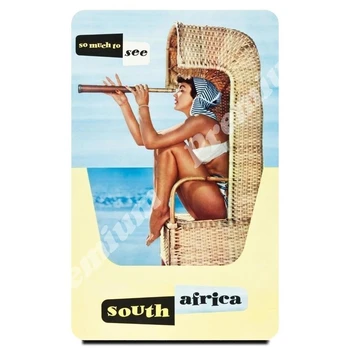 

South Africa souvenir magnet vintage tourist poster