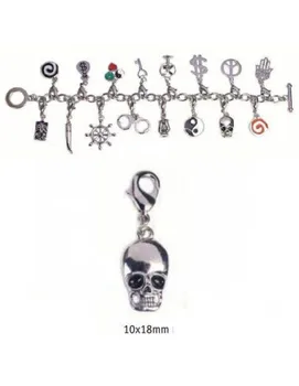 

CHARMS WITH SILVER COLOR BLISTER 2 UND SKULL 10X18MM