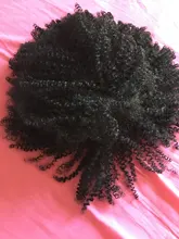Pelucas Afro rizadas de pelo corto con flequillo para mujeres negras, cabello sintético africano sin pegamento, Cosplay, Lizzy de alta temperatura