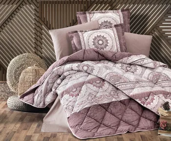 

Multicolored Duvet and Duvet Cover Set Single Single Satin Sleep Set Made of 100% Cotton CARMELA COFFEE