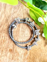PANDACH-Colgante de Plata de Ley 925 auténtica con letra de alfabeto, abalorio de nombre de A-Z, apto para pulsera Pandora Original, joyería CMC030, 100%