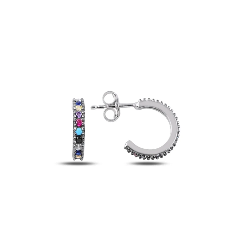 

Armagano 12mm Single Row Mixed Color Zircon Stone Tamtur Earrings