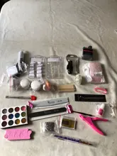 Kit de manicura profesional de acrílico, lámpara de uñas, taladro, polvo acrílico líquido, puntas de uñas brillantes, Kit de herramientas de decoración de uñas