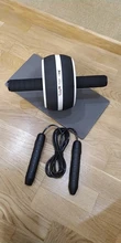 Rodillo y cuerda de saltar 2 en 1 sin ruido rodillo abdominal esterilla, Para brazo, cintura, piernas, ejercicio, gimnasio, equipamiento de fitness