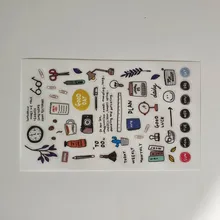 Pegatina de papel para decoración, pegatina de diario de viaje de estilo europeo, álbum de recortes diario, pegatinas Kawaii coreanas de papelería