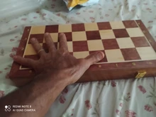 Chess-Set Board-Game Pieces Wooden Gift Folding Traditional Classic Children Walnut Big