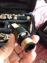 Ligadura Soprano B de cuero PU para clarinete Soprano, boquilla de goma, accesorio para instrumentos musicales