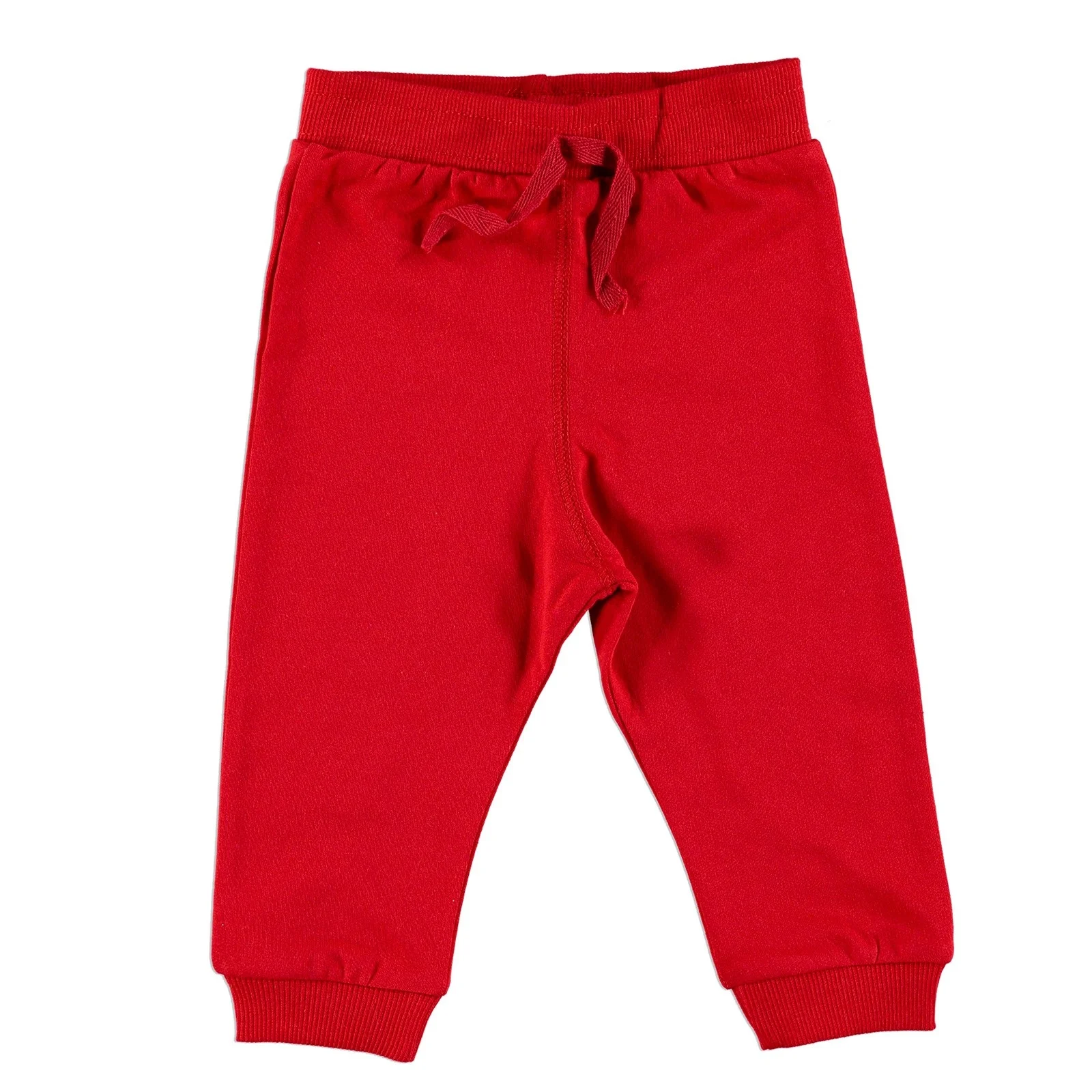 Красный Ebebek HelloBaby/базовый спортивный костюм для малышей; брюки; одежда для малышей; однотонная длинная повседневная одежда для маленьких мальчиков и девочек; - Цвет: Красный