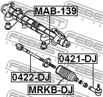 Тяга рулевая MITSUBISHI GALANT DJ1A/DJ3A/DJ5A 2006 2012 FEBEST 0|Рулевые рейки и коробки передач| |