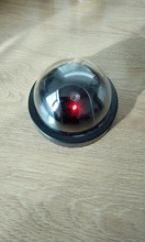 HONTUSEC-cámara simulada de domo falso para interior, cámara de seguridad CCTV con luz LED roja intermitente, vigilancia CCTV