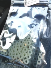 Screw-Bolt Washer Non-Threaded-Spacer Standoff Round Od7mm-14mm Nylon White Hollow M8