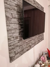 Stick Wallpaper Decoration Self-Adhesive Kitchen Waterproof Removable Peel Grey Brick