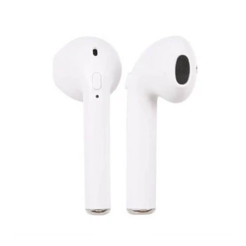 

White i15 Bluetooth headset with charging case