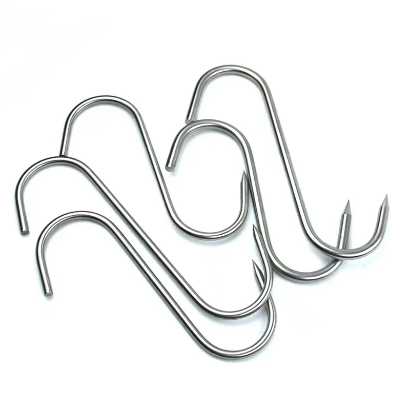 2Pcs/Set Type Stainless Steel Meat Kitchen Hook Clasps Bacon/Jig/Burning/Roast Duck Hook Turkey