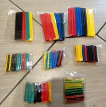 Juego de tubos de aislamiento de poliolefina, surtido de encogimiento de calor, Cable de tubo retráctil, 164 Uds./127 Uds., 2:1