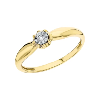 

Gold ring with diamonds sunlight sample 585