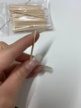 300 Uds desechables Ultra-pequeño hisopo de algodón sin pelusa Micro cepillos madera bastoncillos de algodón torundas de algodón con pegamento para extensión de pestañas quitar herramientas