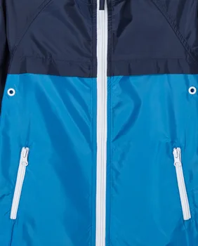

Windbreaker child hooded two-tone