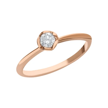 

Gold ring with diamonds sunlight sample 585