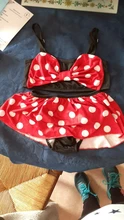 Bañador de Minnie para niñas pequeñas, conjunto de Bikini de dos piezas, traje de baño de bebé, ropa de playa para niños de 0 a 5 años