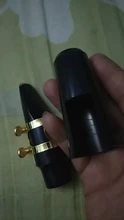 Boquilla de saxofón Alto, de plástico con tapa, hebilla de Metal, boquilla de lengüeta, parches, almohadillas, cojines #8