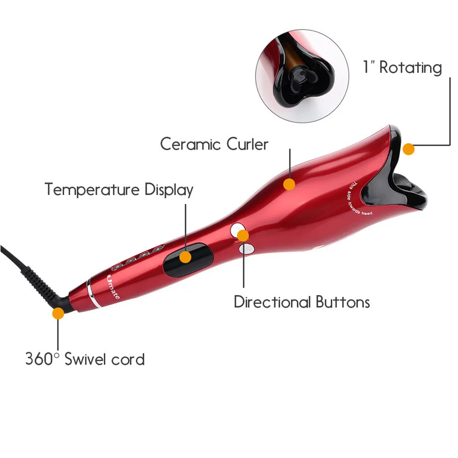 Розово-образный Многофункциональный ЖК-щипцы для завивки профессиональные щипцы для завивки волос Инструменты для укладки бигуди палочка Вэйвер локон автоматический кудрявый воздух